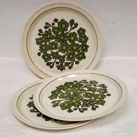 - Vintage 70's BRENDAN ERIN STONE set of 3 dinner plates Made in Arklow IR… - Picture 1 of 5